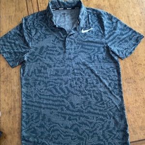 Nike Navy Blue and Grey Golf Shirt